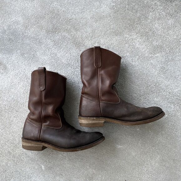 Vtg 80-90’s Red Wing Pecos 1155 Work Boots Leather Roper Men US 12 !